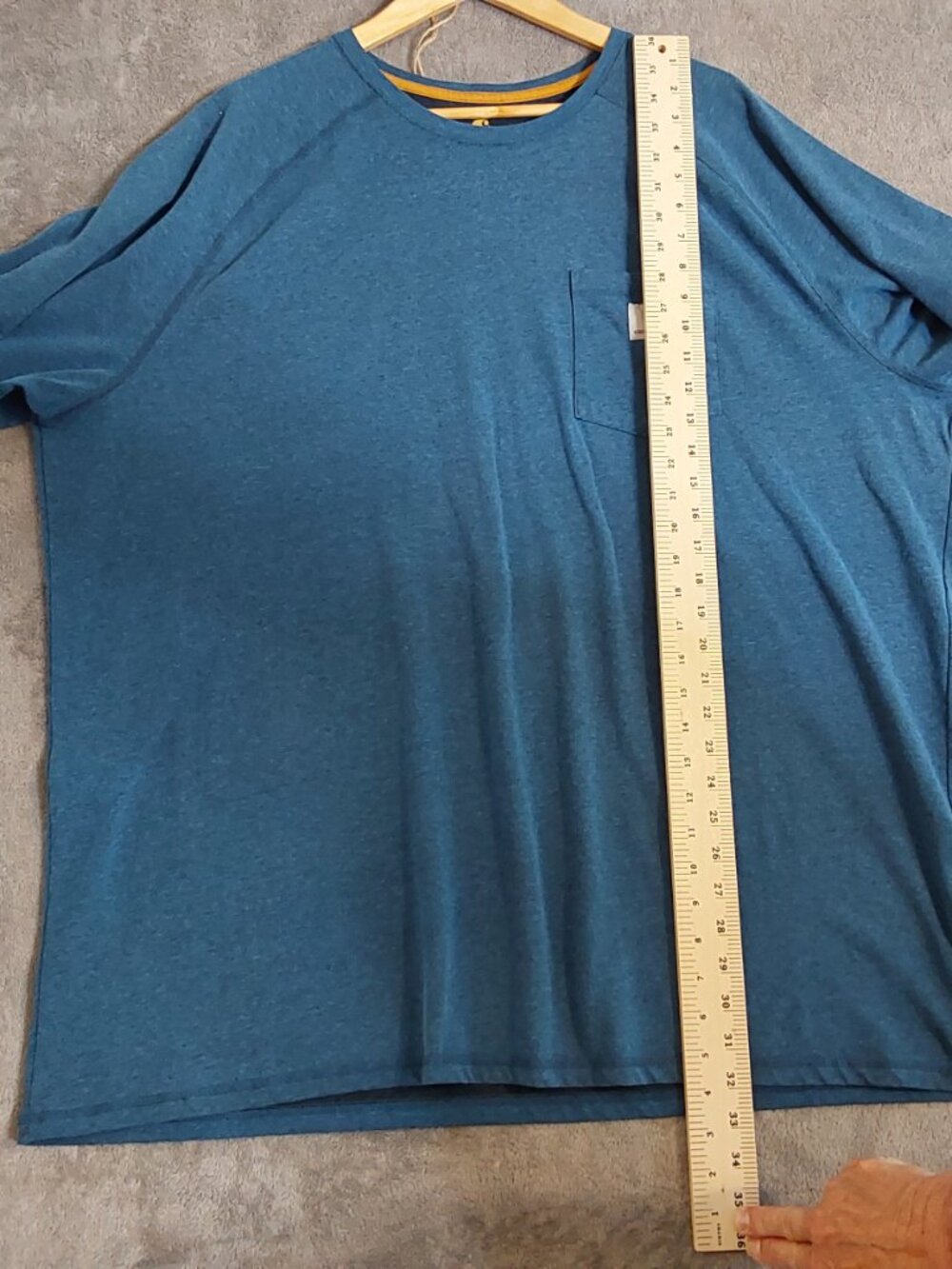 Carhartt Force Pocket Tee Shirt 3XL Relaxed Fit Blue Workwear Short Sleeve - Picture 6 of 8